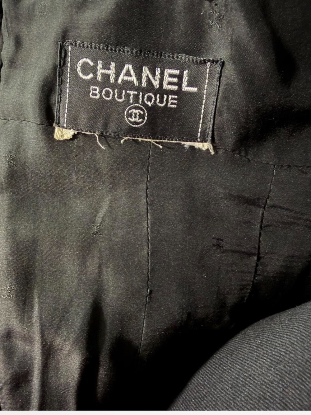 CHANEL vintage 1993 Black Tweed Mini Dress - Picture 7 of 8